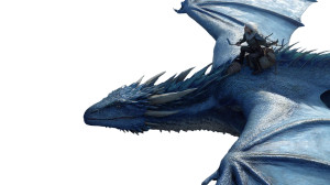 Blue Dragon Rider V2 Vinyl Car Decal Sticker – Waterproof & UV-Resistant 2.72"