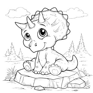 Baby Triceratops Coloring Vinyl Car Decal Sticker – Waterproof & UV-Resistant 3.4133333333333336" Baby Triceratops Coloring Vinyl Car Decal Sticker – Waterproof & UV-Resistant 3.4133333333333336"