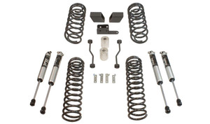 Fits 2018-2019 Jeep Wrangler JL MaxTrac Lift Kit Suspension K949832F 3 Inch Front Lift; 3 Inch Rear Lift; With Front And Rear Fox Shock Absorbers In Kit; Black Components
