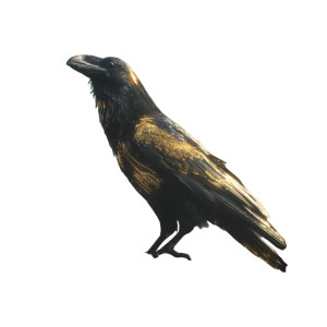 Glowing Digital Raven Vinyl Car Decal Sticker – Waterproof & UV-Resistant 6.826666666666667"