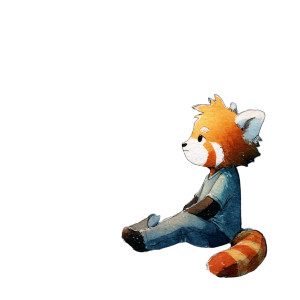 Riley The Red Panda Vinyl Car Decal Sticker – Waterproof & UV-Resistant 3.4133333333333336"