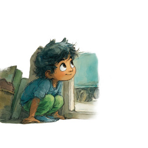 Excited Little Boy V2 Vinyl Car Decal Sticker – Waterproof & UV-Resistant 6.826666666666667"