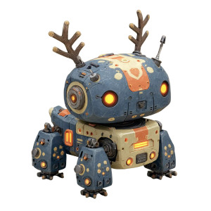 Cute Isometric Robot V2 Vinyl Car Decal Sticker – Waterproof & UV-Resistant 3.4133333333333336"