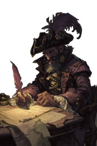 Pirate Writing Scroll Vinyl Car Decal Sticker – Waterproof & UV-Resistant 4.4