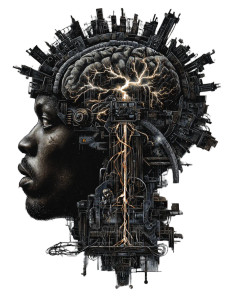 Cybernetic Brain Interface Vinyl Car Decal Sticker – Waterproof & UV-Resistant 8.213333333333333"