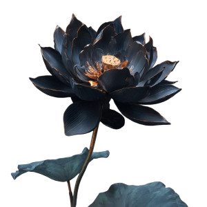 Black Fantasy Lotus Vinyl Car Decal Sticker – Waterproof & UV-Resistant 3.4133333333333336"