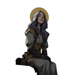 Fantasy Priestess Vinyl Car Decal Sticker – Waterproof & UV-Resistant 3.4133333333333336"