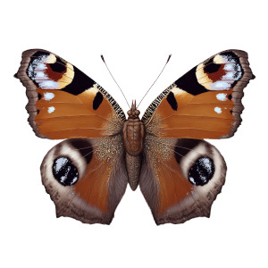 Brown Black Butterfly Vinyl Car Decal Sticker – Waterproof & UV-Resistant 3.4133333333333336"