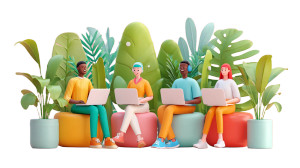 Multicultural Team Collaboration Vinyl Car Decal Sticker – Waterproof & UV-Resistant 2.72"