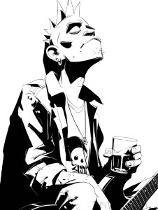 Drunk Punk Man Vinyl Car Decal Sticker – Waterproof & UV-Resistant 4.1066666666666665"