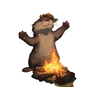 Dancing Otter V4 Vinyl Car Decal Sticker – Waterproof & UV-Resistant 3.4133333333333336"