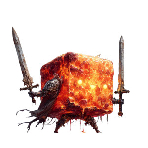 Lava Gelatinous Cube Vinyl Car Decal Sticker – Waterproof & UV-Resistant 3.4133333333333336"