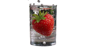 Strawberry In Water Vinyl Car Decal Sticker – Waterproof & UV-Resistant 5.4