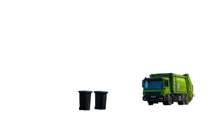 Garbage Truck Scene V2 Vinyl Car Decal Sticker – Waterproof & UV-Resistant 2.72"