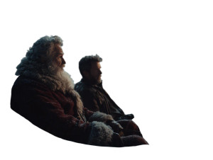 Santa On Rooftop Vinyl Car Decal Sticker – Waterproof & UV-Resistant 6.1866666666666665"