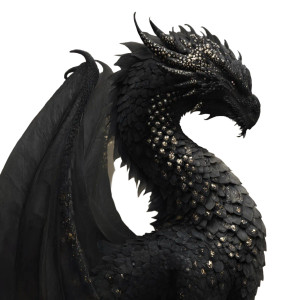 Black Topaz Dragon Vinyl Car Decal Sticker – Waterproof & UV-Resistant 6.826666666666667"