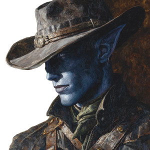 Drow Ranger Fedora Vinyl Car Decal Sticker – Waterproof & UV-Resistant 3.4133333333333336"