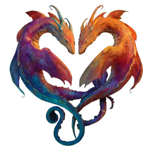 Dragon Heart Tail Vinyl Car Decal Sticker – Waterproof & UV-Resistant 3.4133333333333336"