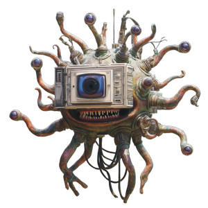 Cyberpunk Beholder Vinyl Car Decal Sticker – Waterproof & UV-Resistant 3.4133333333333336"