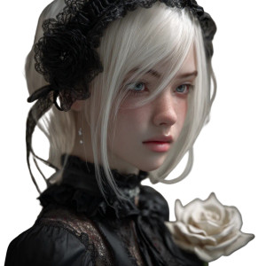 Gothic Anime Girl V48 Vinyl Car Decal Sticker – Waterproof & UV-Resistant 6.826666666666667"