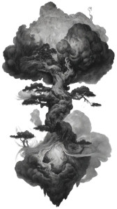 Psychedelic Massive Tree Vinyl Car Decal Sticker – Waterproof & UV-Resistant 9.706666666666667"