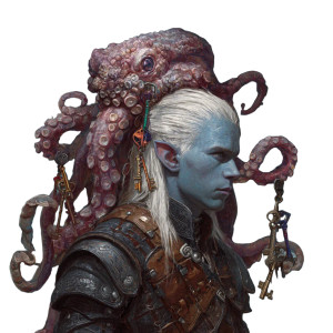 Elf With Octopus Vinyl Car Decal Sticker – Waterproof & UV-Resistant 6.826666666666667"