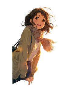 Anime Girl Sunset V7 Vinyl Car Decal Sticker – Waterproof & UV-Resistant 8.0"