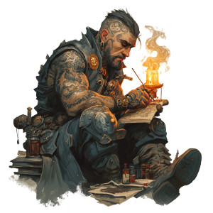 Fantasy Tattoo Artist Vinyl Car Decal Sticker – Waterproof & UV-Resistant 3.4133333333333336"