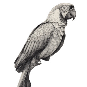 Macaw On Cherry Vinyl Car Decal Sticker – Waterproof & UV-Resistant 3.4133333333333336"