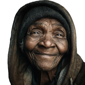 Wrinkled Wise Woman Vinyl Car Decal Sticker – Waterproof & UV-Resistant 3.4133333333333336"