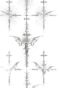 Gothic Winged Figures Vinyl Car Decal Sticker – Waterproof & UV-Resistant 4.4