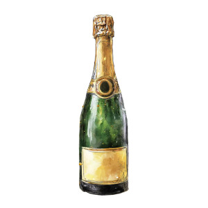 Champagne Bottle Burst Vinyl Car Decal Sticker – Waterproof & UV-Resistant 6.826666666666667"