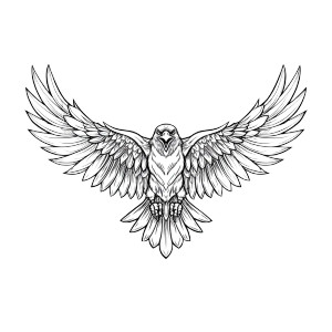 Monoline Raven Flight Vinyl Car Decal Sticker – Waterproof & UV-Resistant 3.4133333333333336"