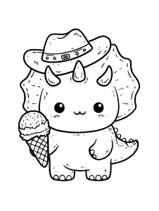 Baby Dino Cowboy Vinyl Car Decal Sticker – Waterproof & UV-Resistant 4.1066666666666665"