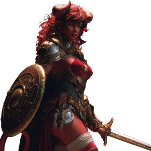 Tiefling Paladin V15 Vinyl Car Decal Sticker – Waterproof & UV-Resistant 6.826666666666667"