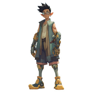 Bionic Half-Elf Vinyl Car Decal Sticker – Waterproof & UV-Resistant 3.4133333333333336"