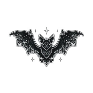 Gothic Bat Sticker V2 Vinyl Car Decal Sticker – Waterproof & UV-Resistant 6.826666666666667"