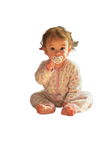 Baby With Pacifier V2 Vinyl Car Decal Sticker – Waterproof & UV-Resistant 8.213333333333333"
