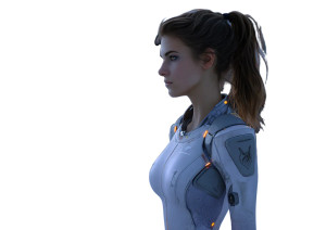 Female Spaceship Pilot Vinyl Car Decal Sticker – Waterproof & UV-Resistant 3.0933333333333333"