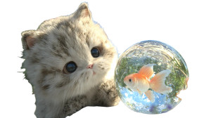 Fat Furry Kitten Vinyl Car Decal Sticker – Waterproof & UV-Resistant 2.72"