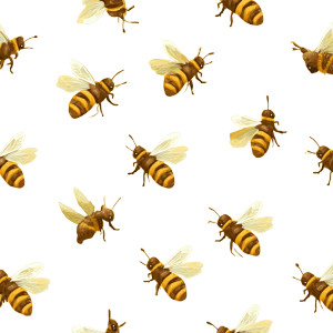 Cartoon Bees Pattern V2 Vinyl Car Decal Sticker – Waterproof & UV-Resistant 3.4133333333333336"