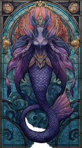 Evil Mermaid Queen Vinyl Car Decal Sticker – Waterproof & UV-Resistant 4.8533333333333335"