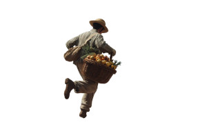 Fruit Thief Fleeing Vinyl Car Decal Sticker – Waterproof & UV-Resistant 2.986666666666667"