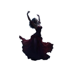 Moonlight Vampire Dance Vinyl Car Decal Sticker – Waterproof & UV-Resistant 3.4133333333333336"