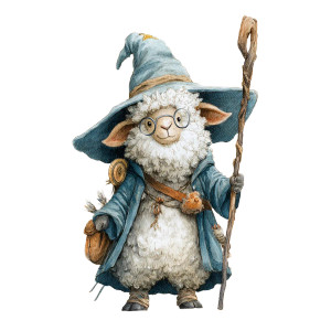 Wizard Sheep Vinyl Car Decal Sticker – Waterproof & UV-Resistant 3.4133333333333336" Wizard Sheep Vinyl Car Decal Sticker – Waterproof & UV-Resistant 3.4133333333333336"