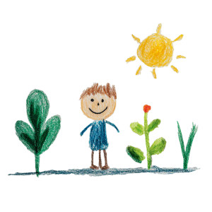 Child'S Happy Drawing Vinyl Car Decal Sticker – Waterproof & UV-Resistant 6.826666666666667"