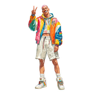 Stylish Gay Character Vinyl Car Decal Sticker – Waterproof & UV-Resistant 6.826666666666667"