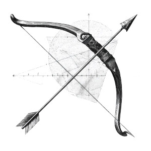 Bow And Arrow V2 Vinyl Car Decal Sticker – Waterproof & UV-Resistant 3.4133333333333336"