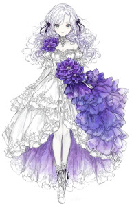 Anime Girl Elegance Vinyl Car Decal Sticker – Waterproof & UV-Resistant 4.586666666666667"