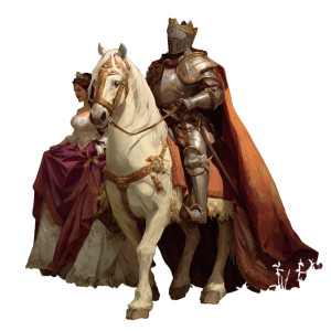 Knight And Queen V2 Vinyl Car Decal Sticker – Waterproof & UV-Resistant 6.826666666666667" Knight And Queen V2 Vinyl Car Decal Sticker – Waterproof & UV-Resistant 6.826666666666667"